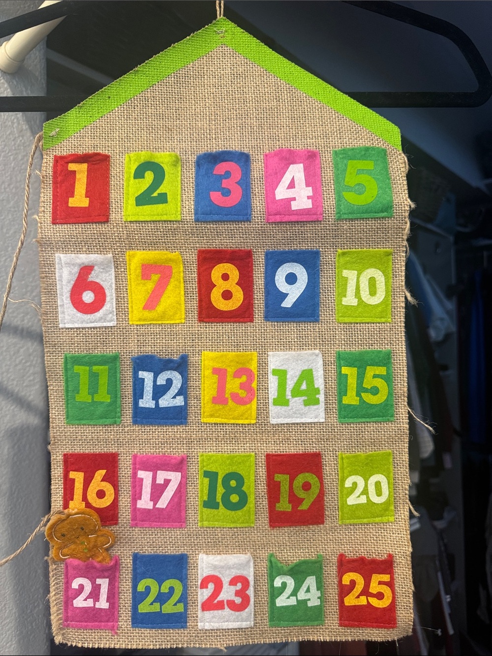 Felt Number Countdown Calendar - Bright Multicolor